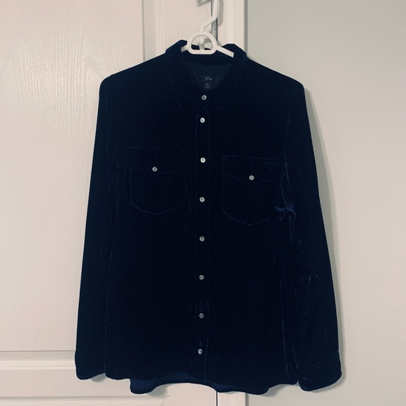 J. Crew Tops - Women’s button-down velvet blouse